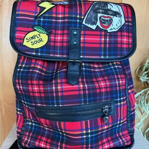 Disney Cruella Live Action Plaid Backpack--NWOT